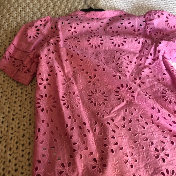 J Crew pink puff sleeve blouse - Picture 4 of 4